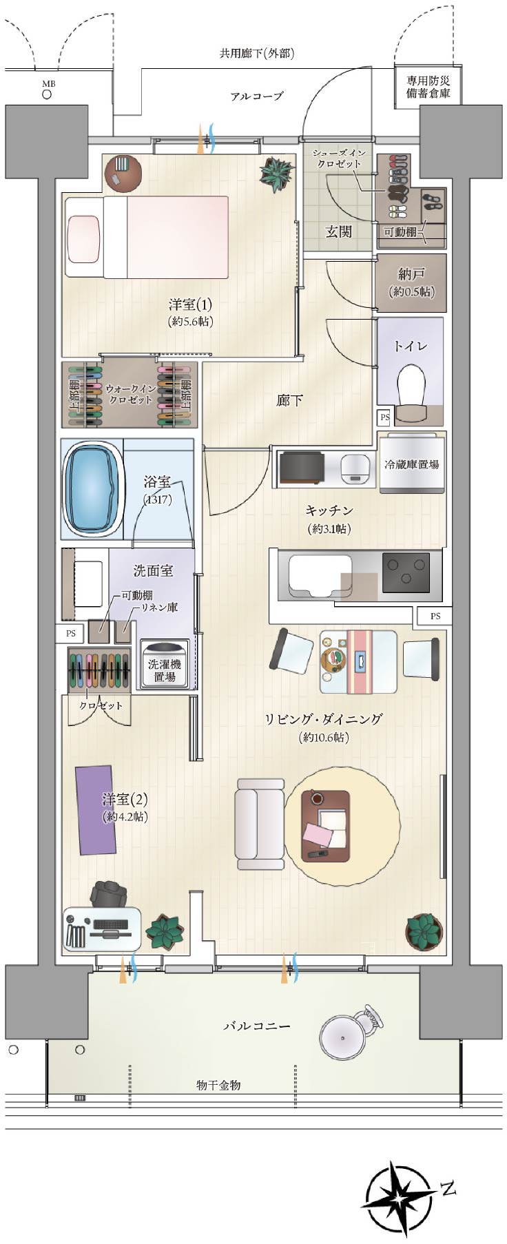 htypeイラスト間取り図