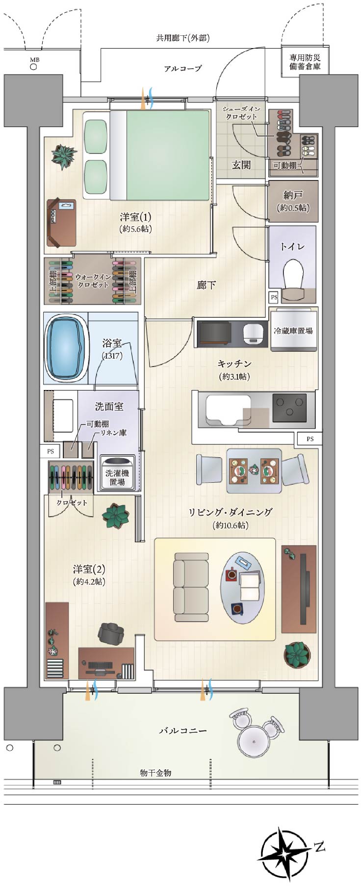 htypeイラスト間取り図